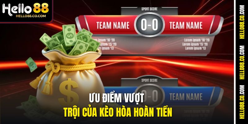 Ưu điểm vượt trội của kèo hòa hoàn tiền